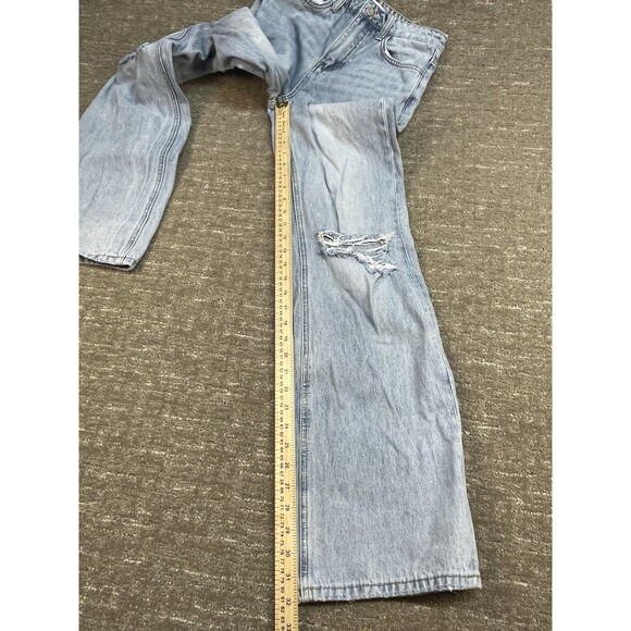 Women’s Vervet Size 24 distressed Jeans Light Wash Baggy Straight Boyfriend - Picture 5 of 11